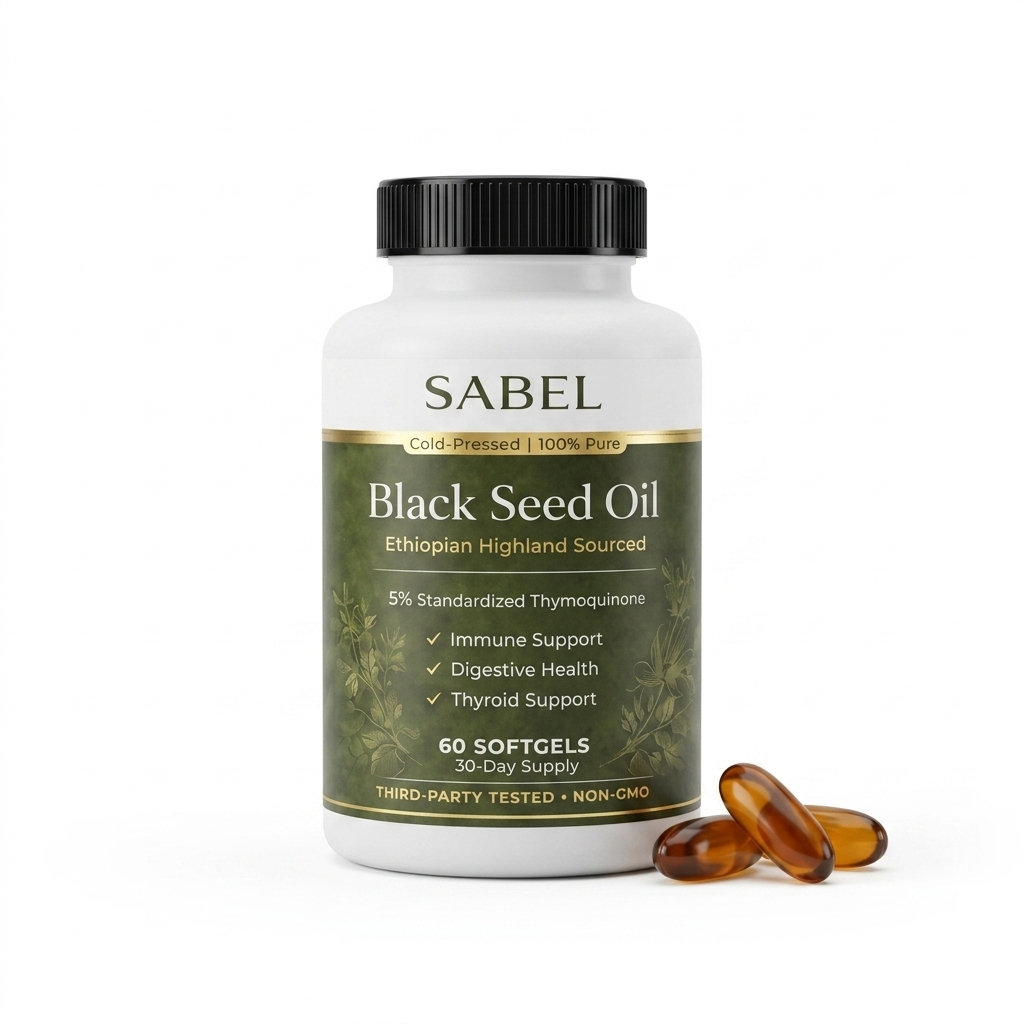Sabel Life Ethiopian Black Seed Oil — 60 softgels, standardized to 5% thymoquinone