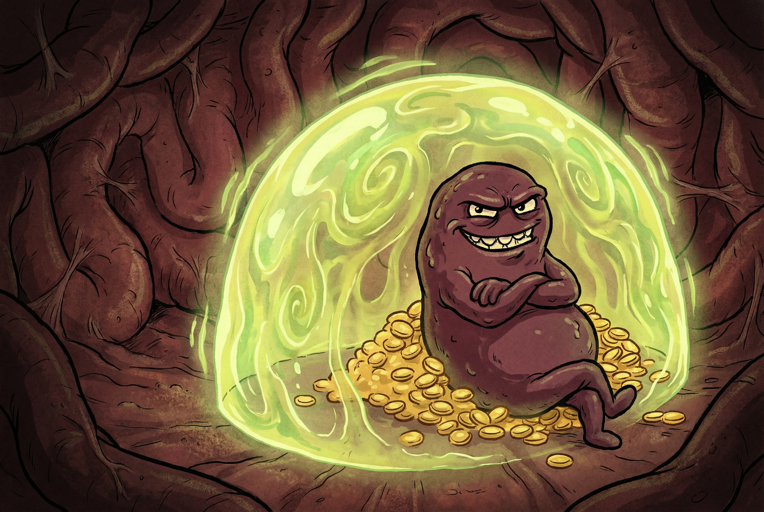 Parasite hiding behind protective biofilm shield